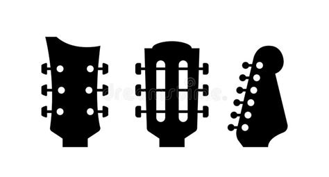 Guitars Headstock Vector Electric Neck Abstract Icon Guitar Head