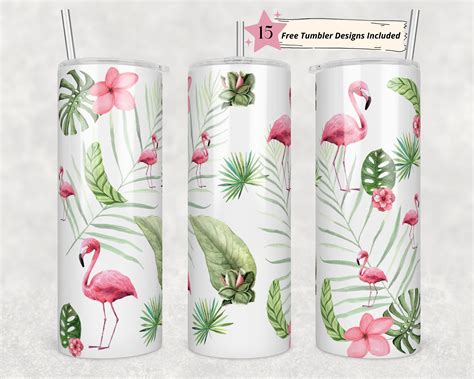 Flamingos Oz Skinny Tumbler Sublimation Pastel Flamingo And Etsy