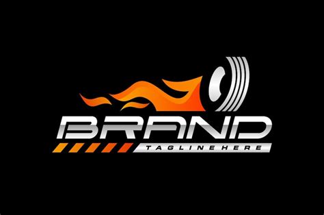 Premium Vector Tire Fire Flame Logo