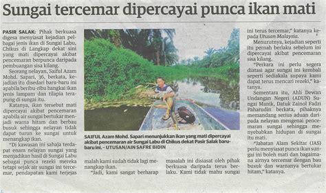 Sungai Tercemar Dipercayai Punca Ikan Mati September Utusan