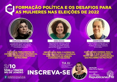 Mulheres Republicanas Realiza Palestras De Formação Política Em Evento