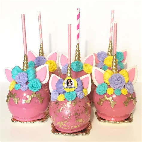 Unicorn Candy Apples | Candy apples, Chocolate caramels, Chocolate dipped