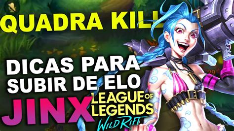 DICAS COMO JOGAR WILD RIFT E SUBIR DE ELO JOGANDO DE JINX ADC JINX