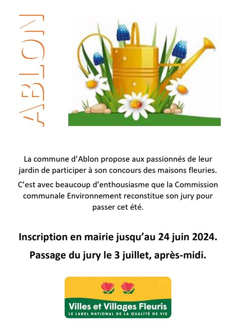 Concours Des Maisons Fleuries Commune De Ablon