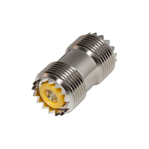 Rf Industries Conector Coaxial De Barril Uhf Hembra Uhf Hembra Plata