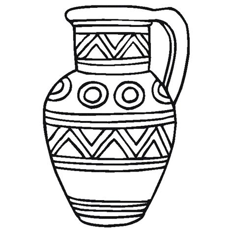 Desenho De Vaso De Barro Para Colorir Tudodesenhos