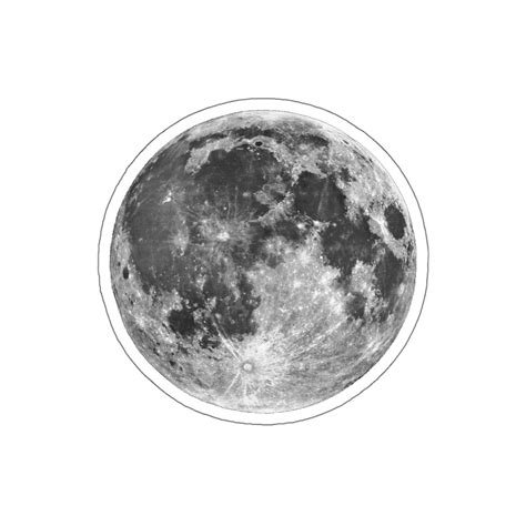 Full Moon Sticker, Moon Laptop Vinyl Cute Waterproof Tumbler Car Bumper ...