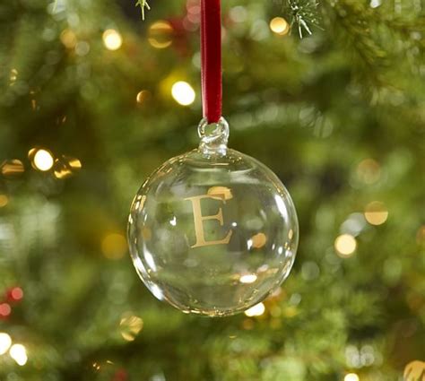 Engravable Glass Ball Ornament Pottery Barn