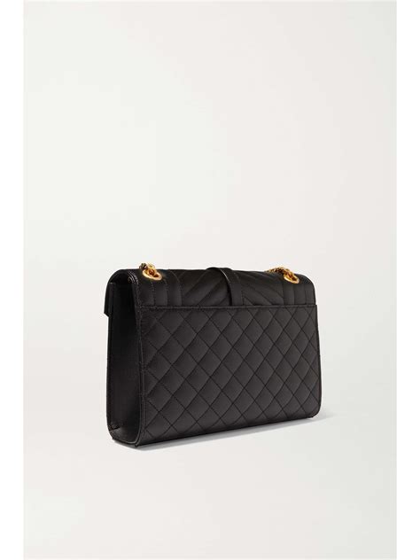 Saint Laurent Envelope Medium Quilted Textured Leather Shoulder Bag Net A Porter