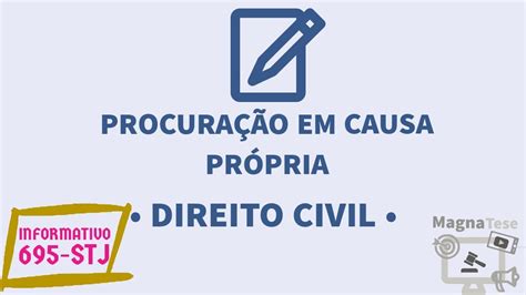 Direito Civil Procuração em causa própria YouTube