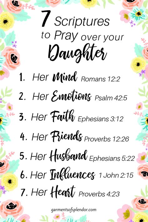 Seven Powerful Prayers For Your Daughter With Free Printables Artofit