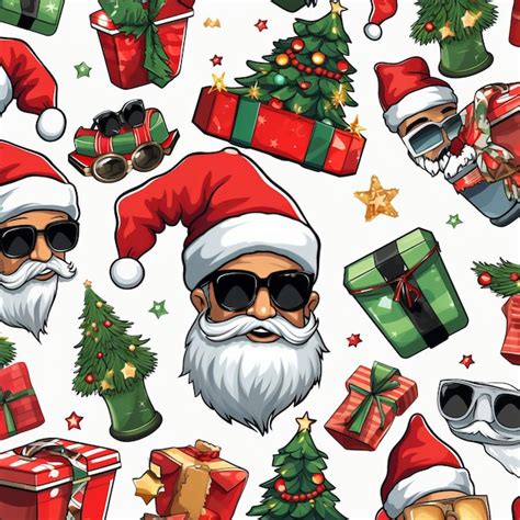 Deck The Halls With Gangsta Christmas Wrapper A Festive Vector