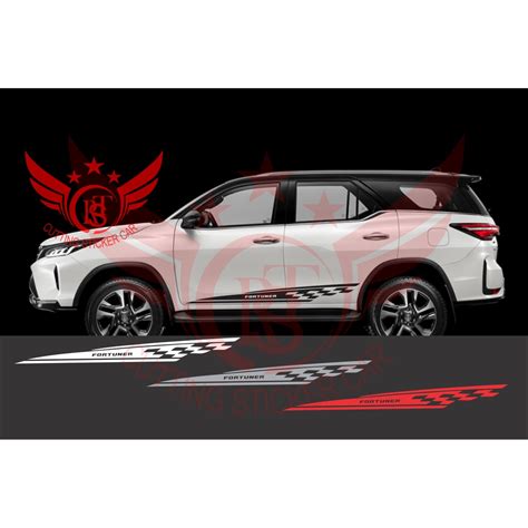 Jual Stiker List Mobil Fortuner Cutting Sticker List Untuk Body Samping