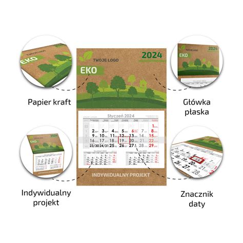 Lux Wypukły Jednodzielne Kalendarze Ścienne Kalendarze 2025