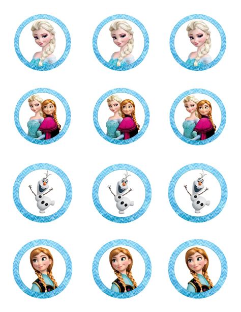 Frozen Cupcake Toppers Printable