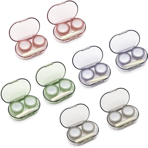 Modixun Pack Clear Contact Lens Case With Inserter Remover Tweezer