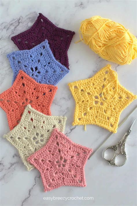 Crochet Star Coaster Easy Breezy Crochet