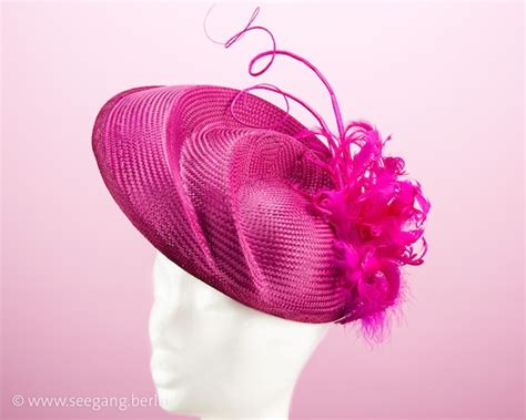 Hat Womens Hat Extravagant Hat Pink Wedding Outfit