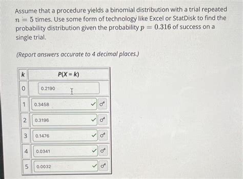 Solved Assume That A Procedure Yields A Binomial Chegg