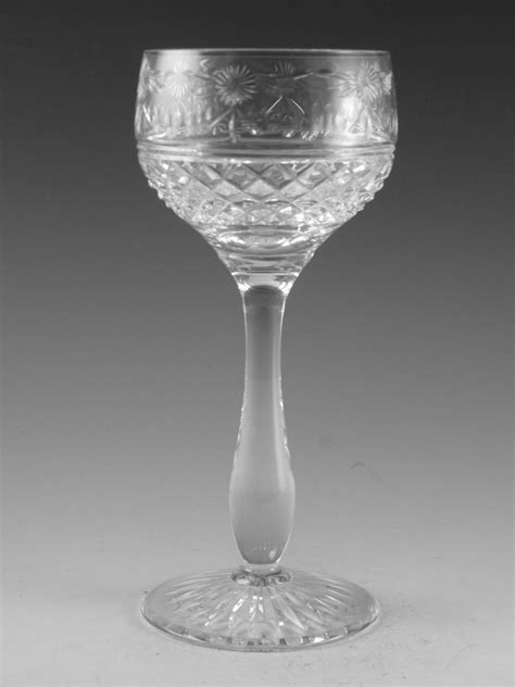 Stuart Crystal Beaconsfield Cut Old Hock Wine Glass Etsy