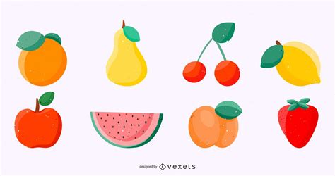 Conjunto De Gráficos De Vetor De Frutas Baixar Vector