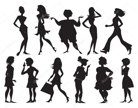 Silhouettes Of Women Stock Vector V G