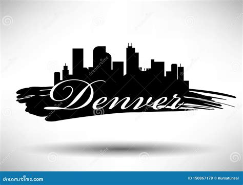 Vector Graphic Design of Denver City Skyline Stock Vector ...