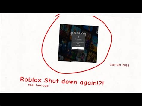 ROBLOX SHUTTING DOWN 21 OCT 23 REAL FOOTAGE YouTube