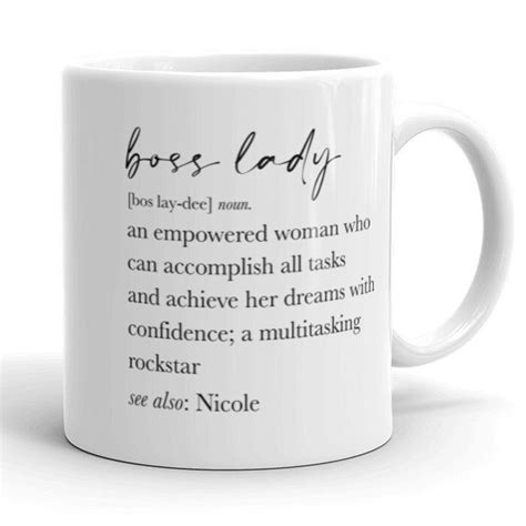 Boss Lady Mug Etsy