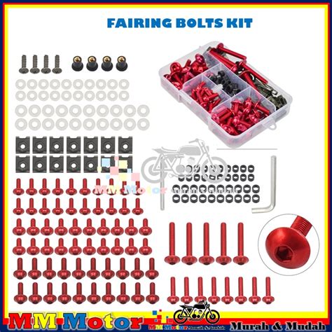 Pcs Motorcycle Full Fairing Bolt Kit Set Cnc Alloy M M Bodywork