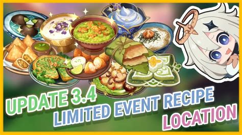 Sumeru New Food Recipe And Food Location Update 3 4 Genshin Impact Youtube