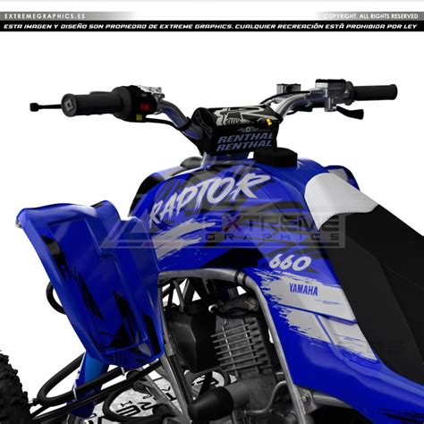 Adhesivos Quad Yamaha Raptor 660 Restyling Azul Extremegraphics Es