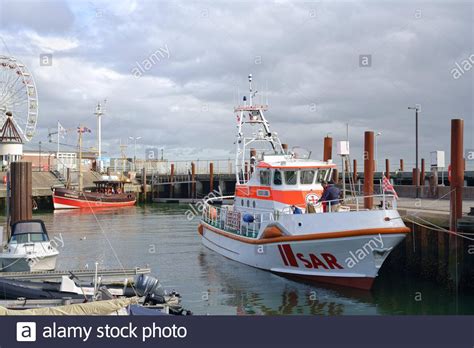 Sar Boat Search And Rescue Vessel In The Port Of List On The Island Of