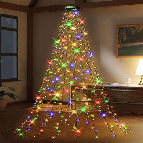 GYLEFY Luci Albero Di Natale 3M 16 Rami Luci Per Albero Natale 480 LED