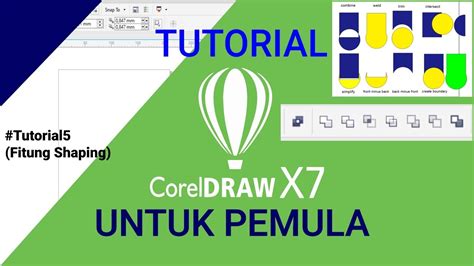 Belajar Corel Draw X7 Untuk Pemula 5 Fitur Shaping Youtube