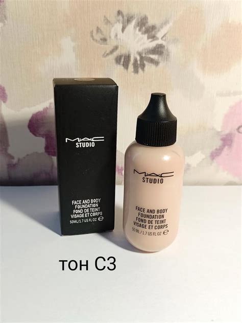 Тональна основа mac, тон с3, 50 мл, studio face and body foundation ...