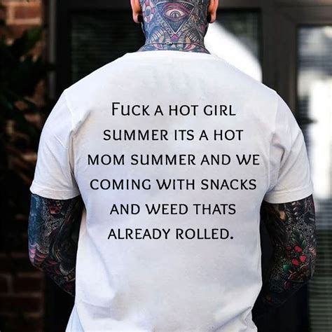 FUCK A HOT GIRL White Print T Shirt