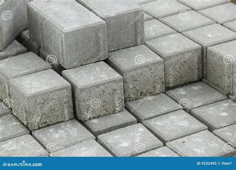 Pile Of Gray Bricks Stock Image Image Of Heap Mound 9232495