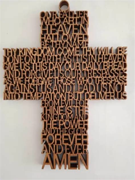 Lords Prayer Wall Cross Our Father In English Small Cm X Cm