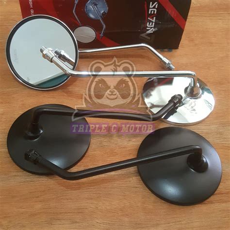 Jual SPION RETRO KLASIK TANGKAI PANJANG YAMAHA FINO FAZZIO CROM SEVEN