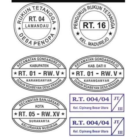 Contoh Stempel Rt Rw 53 Koleksi Gambar