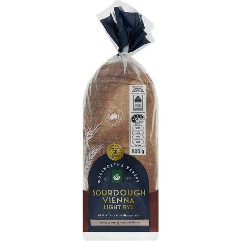 Woolworths Rustic Rye Sourdough Loaf 500g Woolworths