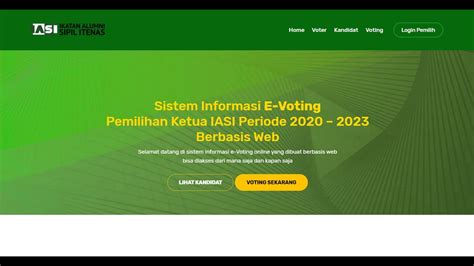 Tutorial E Voting Pemilihan Ketua Ikatan Alumni Sipil Itenas Iasi