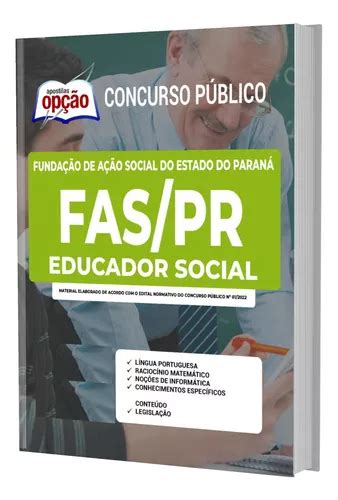 Apostila Fas Pr Educador Social Mercadolivre