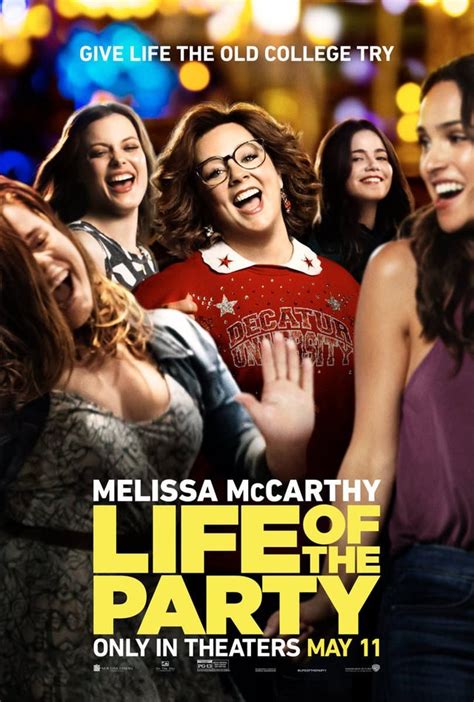 Life Of The Party Official Poster Melissa Mccarthy Molly Gordon