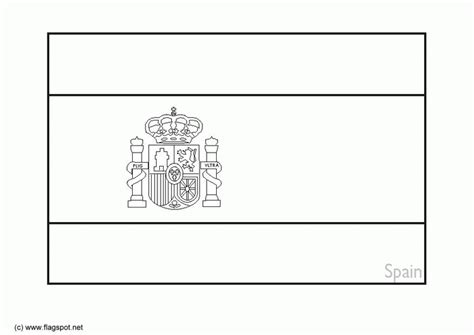 Flag Of Spain Coloring Page Flag Spain Coloring Spanish Color Number Numbers Pages Printable ...