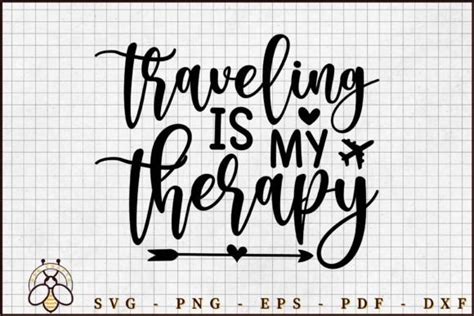 Traveling Is My Therapy Svg Design Graphic By Beecraftr Creative Fabrica