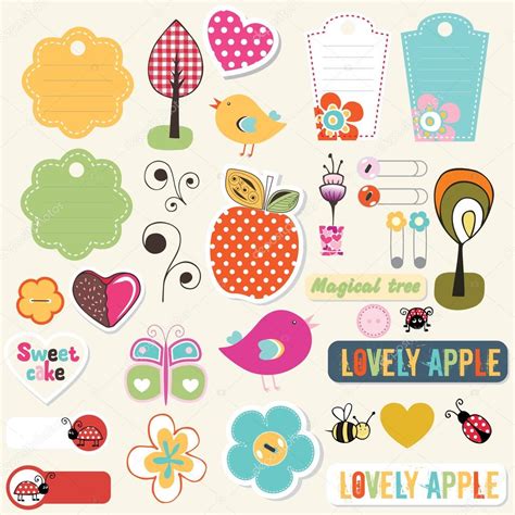 Lovely Elements For Scrapbook Stock Vector Image By Bojanabo