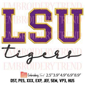 Lsu Tigers Embroidery Tigers Football Machine Embroidery Design