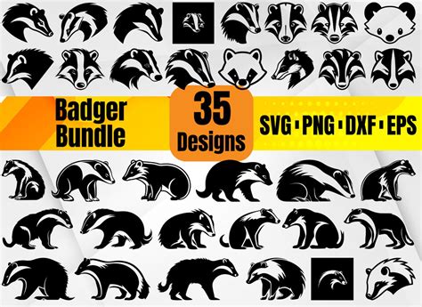 High Quality Badger Svg Bundle Honey Badger Svg Badger Monogram